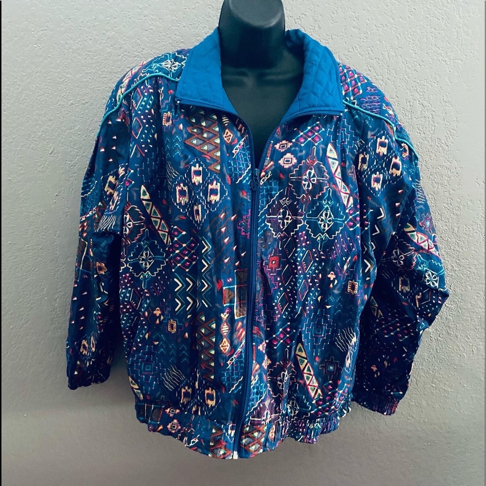 Vintage Lavon Women’s Colorful Ski Jacket - Medium